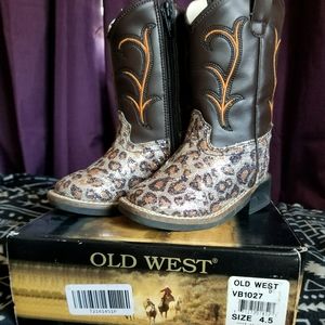 Old west cheetah sparkle cowgirlboots